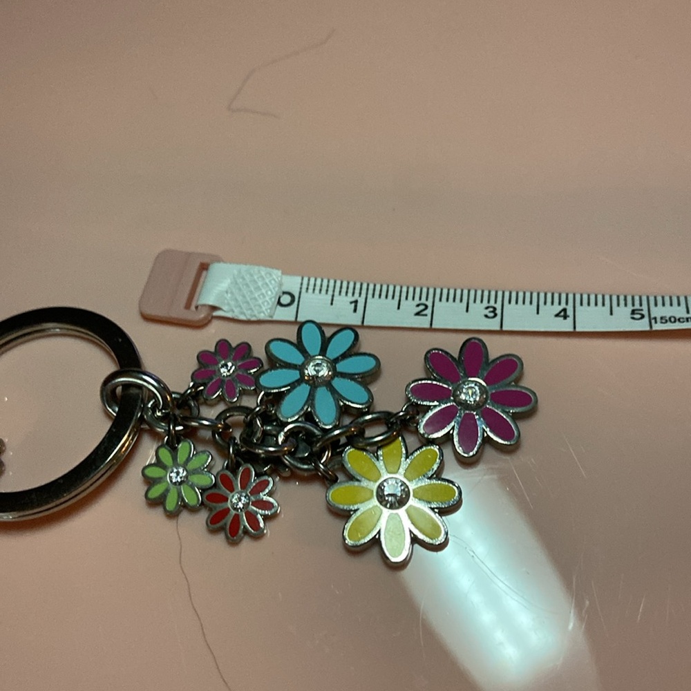 Coach Swarovski Crystal Floral Bag Key Ring AND 2 hang tags - Picture 4 of 5